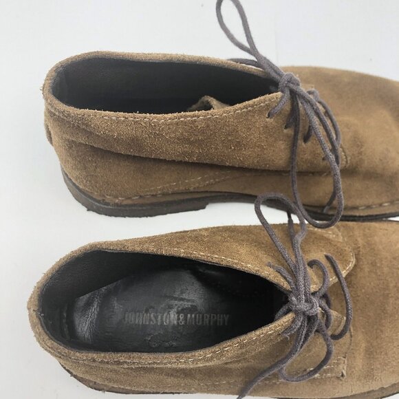 Johnston and Murphy Tan Brown Suede Chukka Ankle Boots Mens Size 8 - Picture 9 of 14